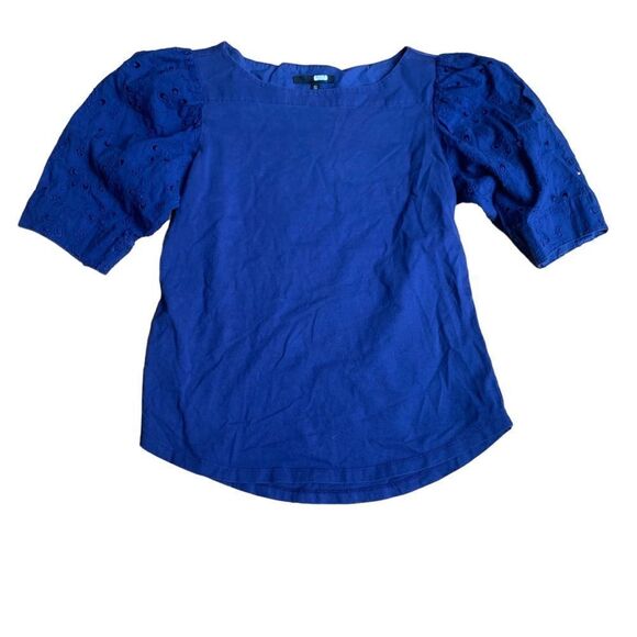 Eyelet Cotton Blouse Size Small - Picture 1 of 3